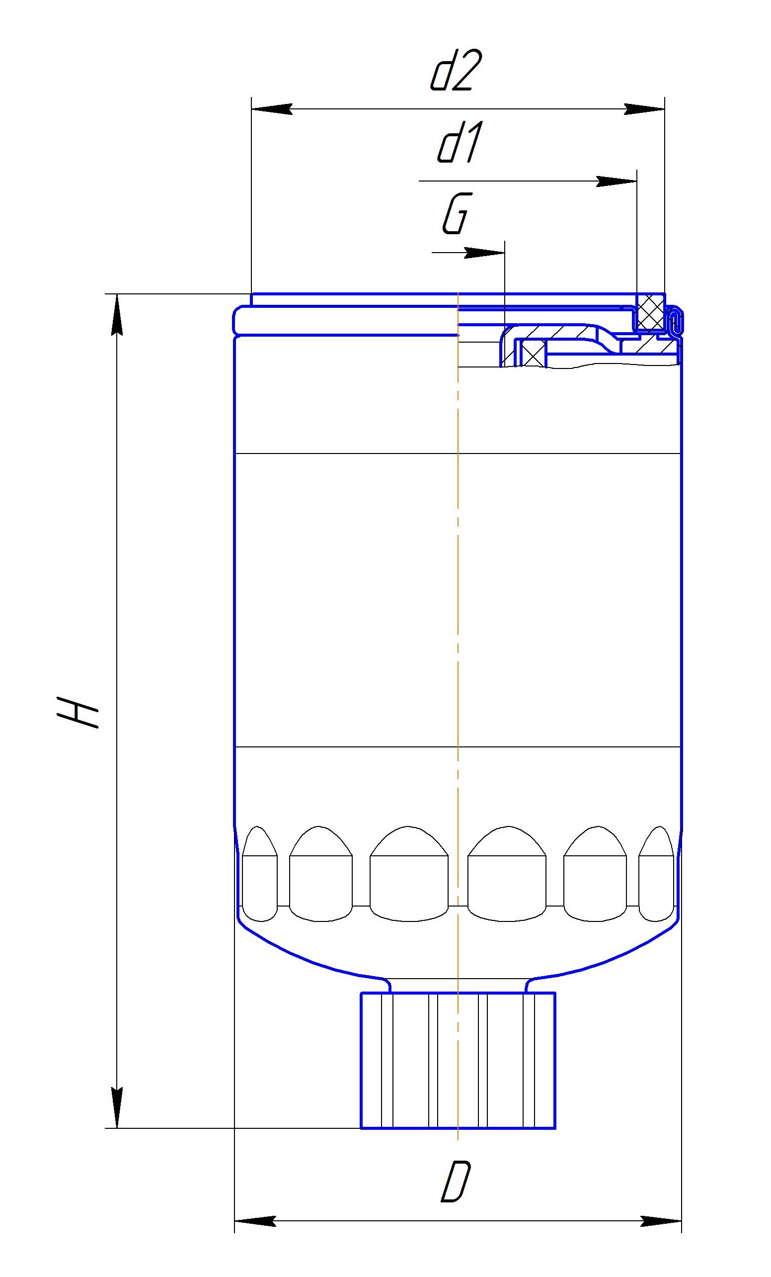 Фильтр сменный для топлива DIFA 6124