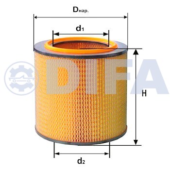 Сменный элемент воздухоочистителей для двигателей внутреннего сгорания DIFA 4302M