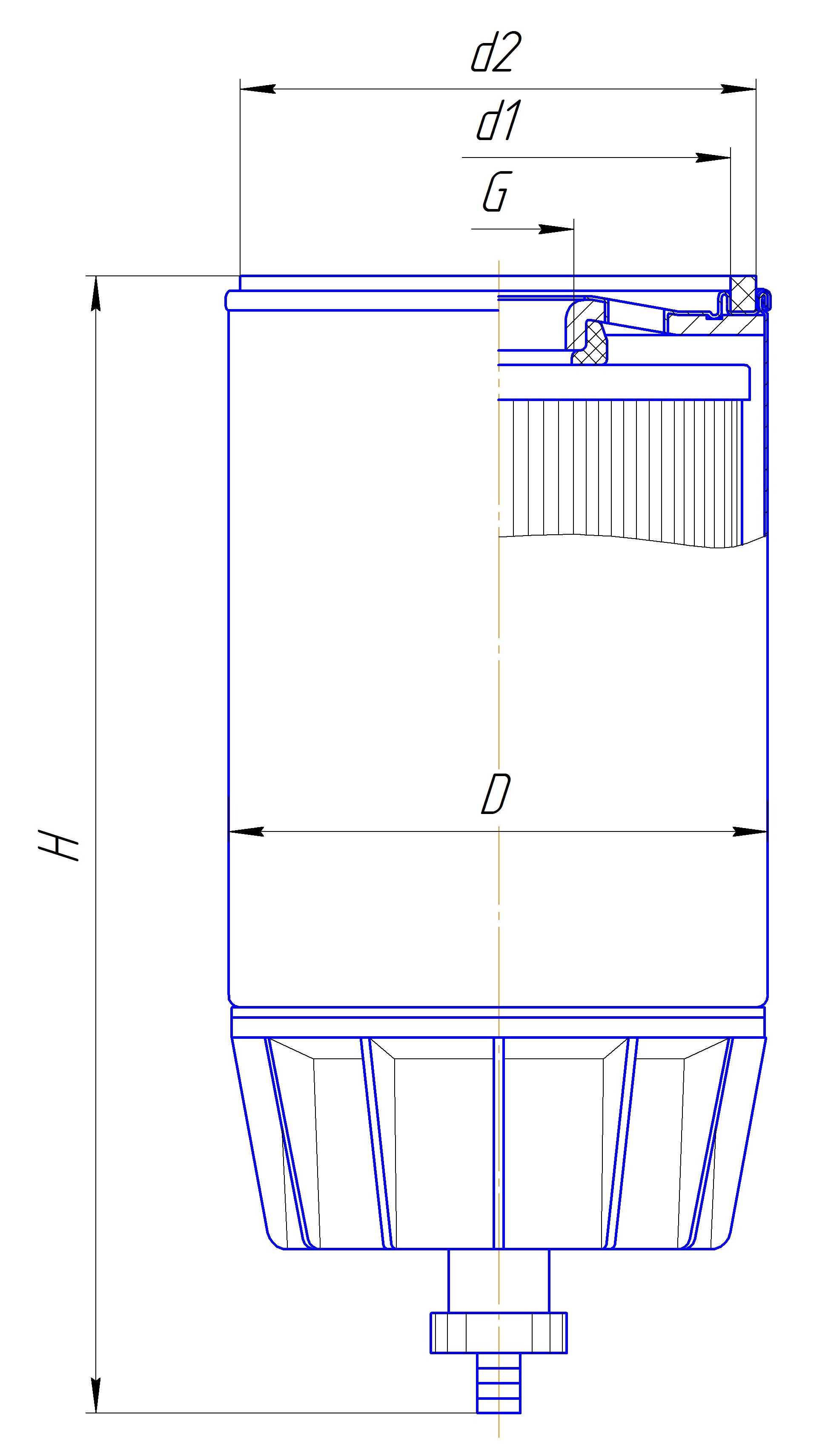 Фильтр сменный для топлива DIFA 6412/1
