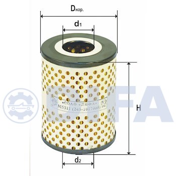 Сменный элемент фильтров очистки масла DIFA 5311