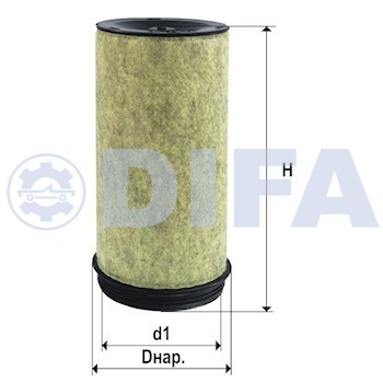 Сменный элемент воздухоочистителей для двигателей внутреннего сгорания DIFA 43108-01