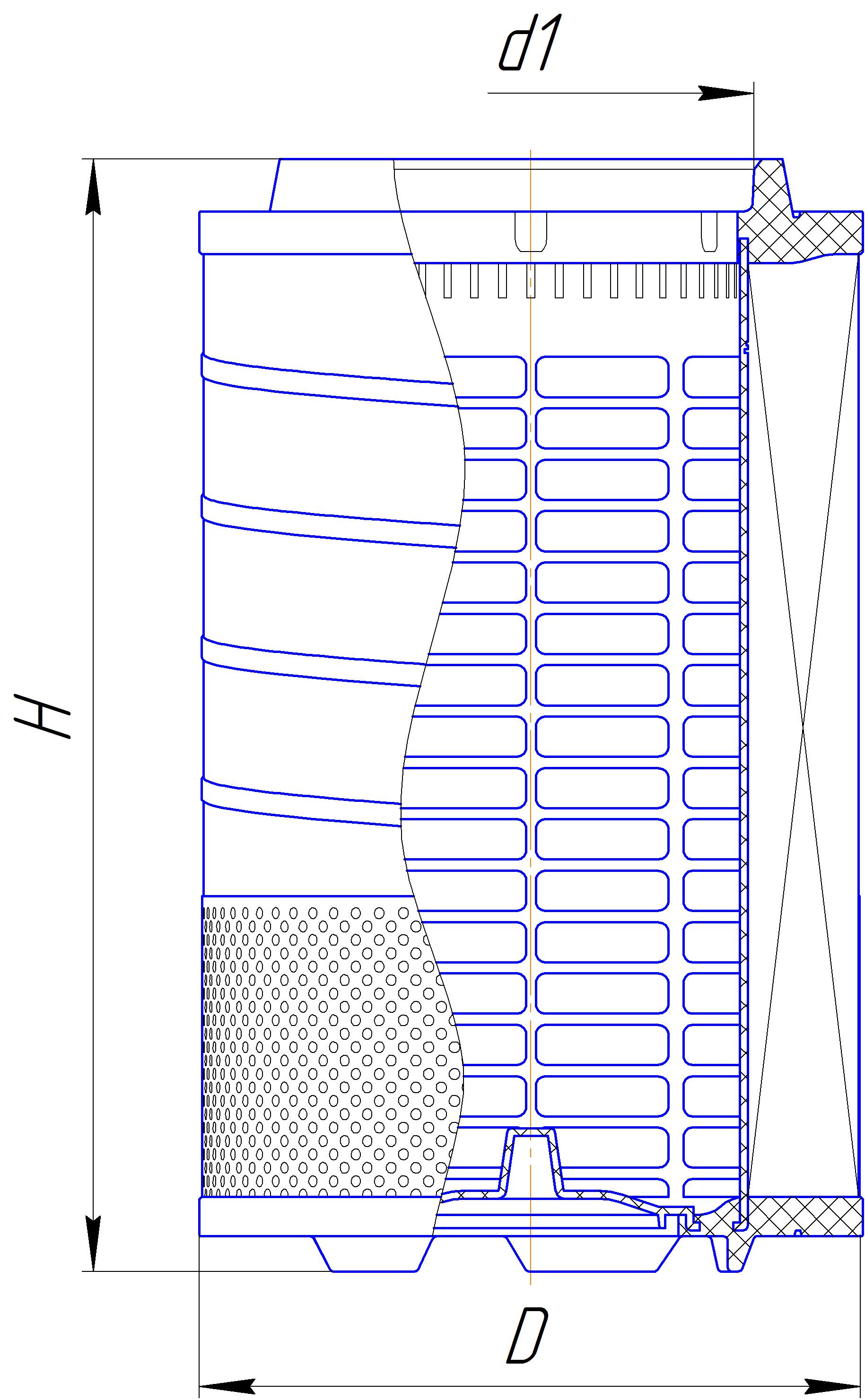 Сменный элемент воздухоочистителей для двигателей внутреннего сгорания DIFA 43160