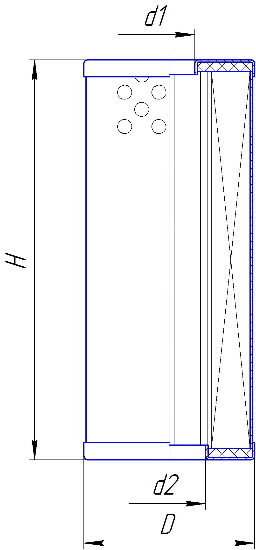 Элемент фильтрующий очистки гидравлической жидкости DIFA 5436M