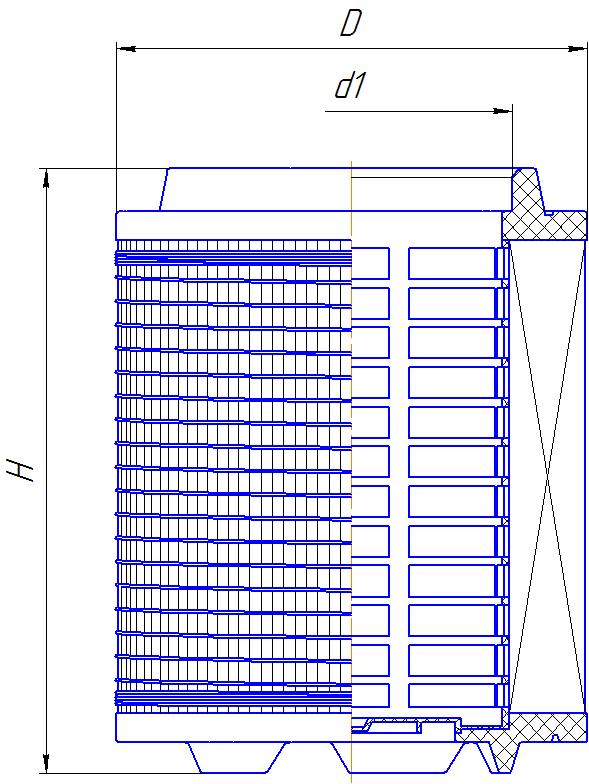Сменный элемент воздухоочистителей для двигателей внутреннего сгорания DIFA 43110