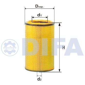 Сменный элемент воздухоочистителей для двигателей внутреннего сгорания DIFA 4359M
