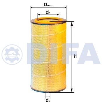 Сменный элемент воздухоочистителей для двигателей внутреннего сгорания DIFA 4342M