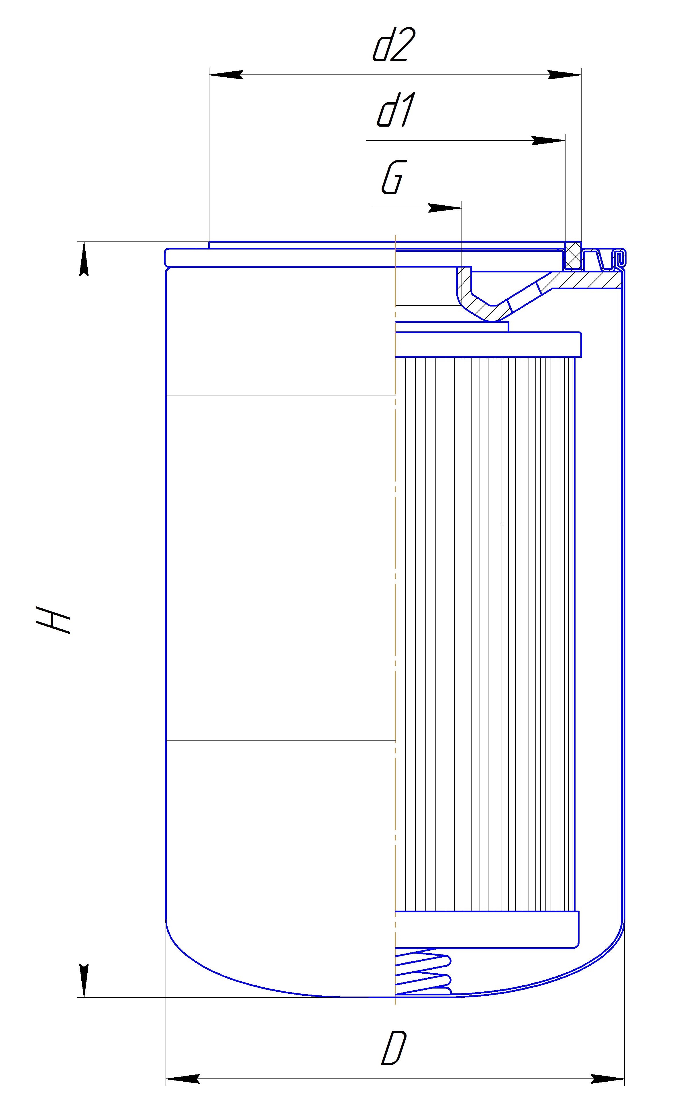Фильтр сменный для масла DIFA 5126