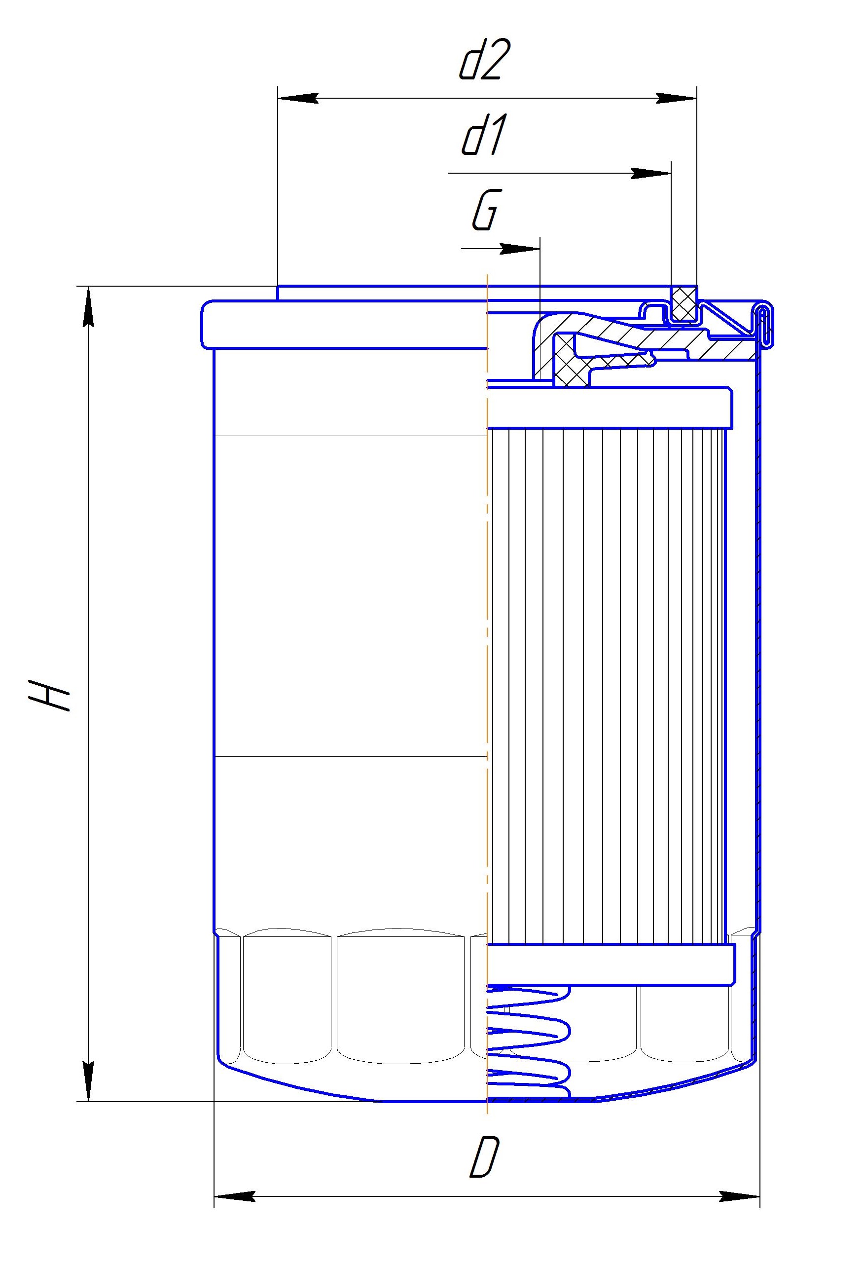 Фильтр сменный для масла DIFA 5101/1