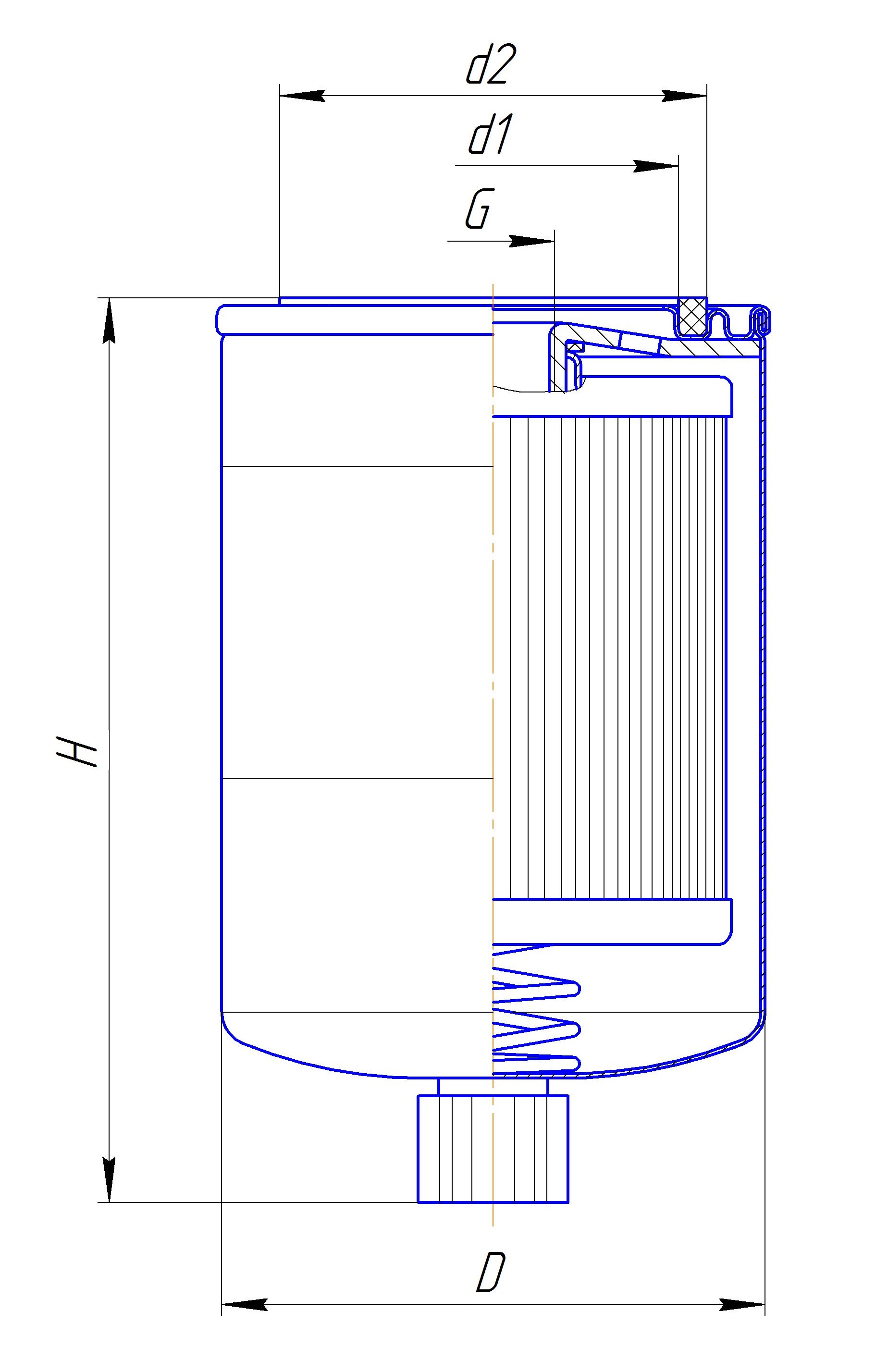 Фильтр сменный для топлива DIFA 6148