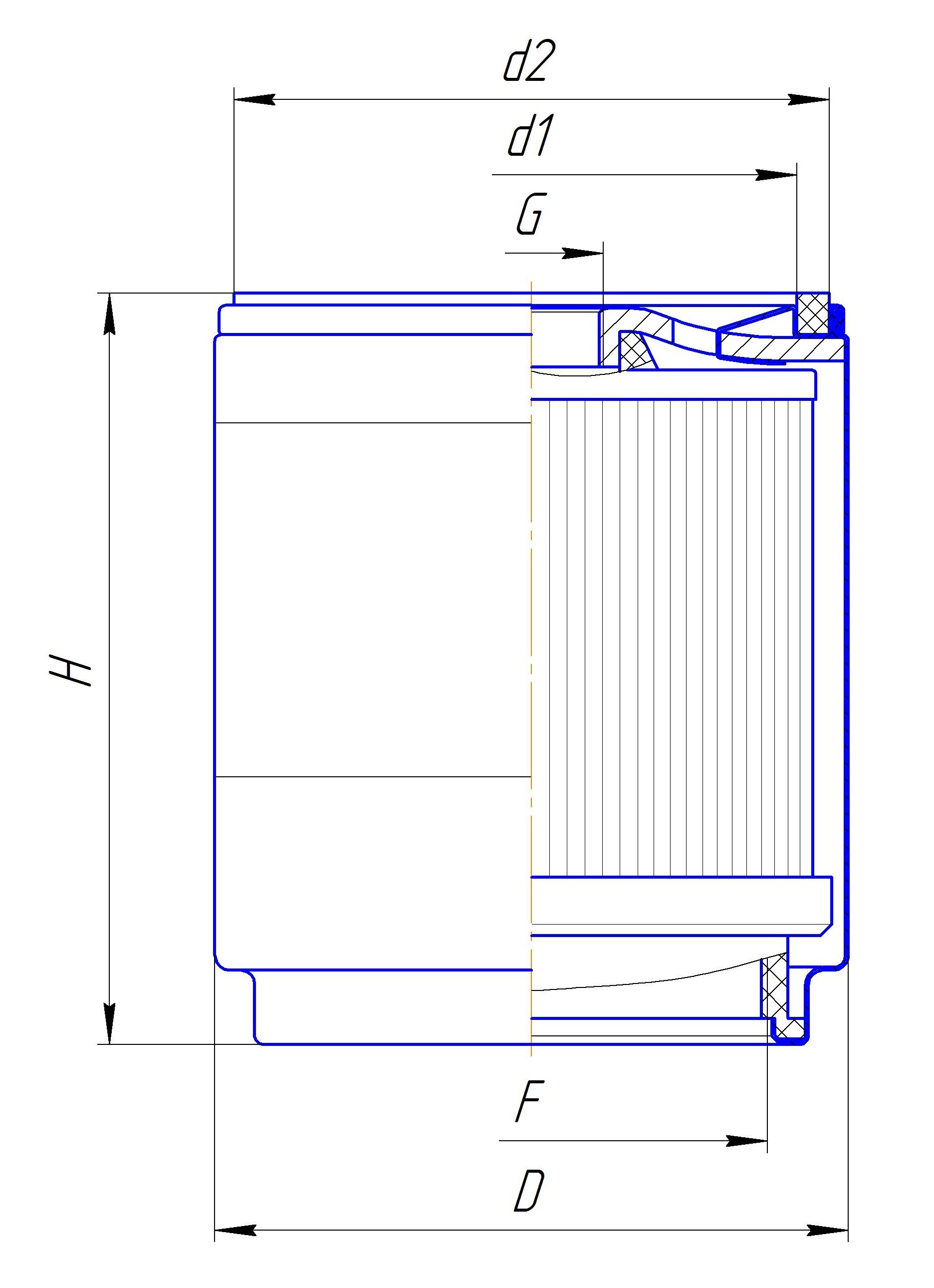 Фильтр сменный для топлива DIFA 6404