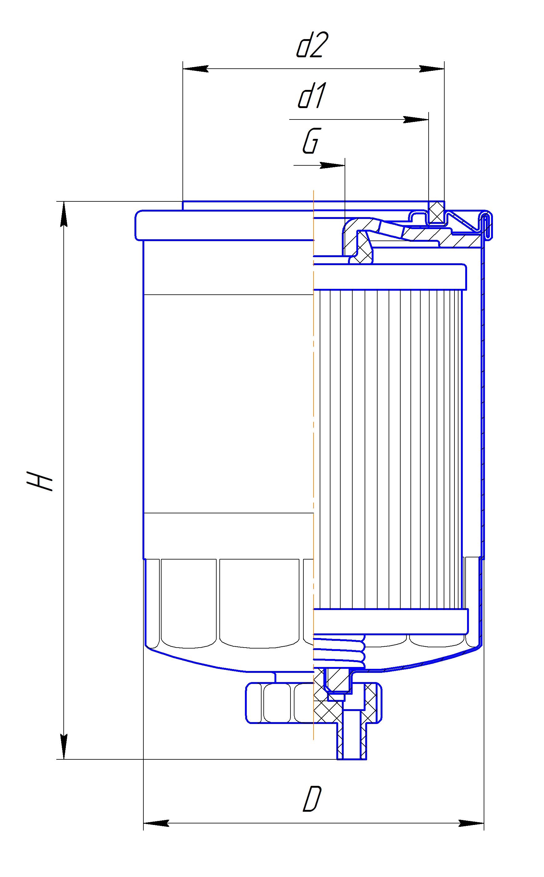Фильтр сменный для топлива DIFA 6102/1