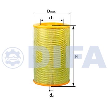 Сменный элемент воздухоочистителей для двигателей внутреннего сгорания DIFA 4313