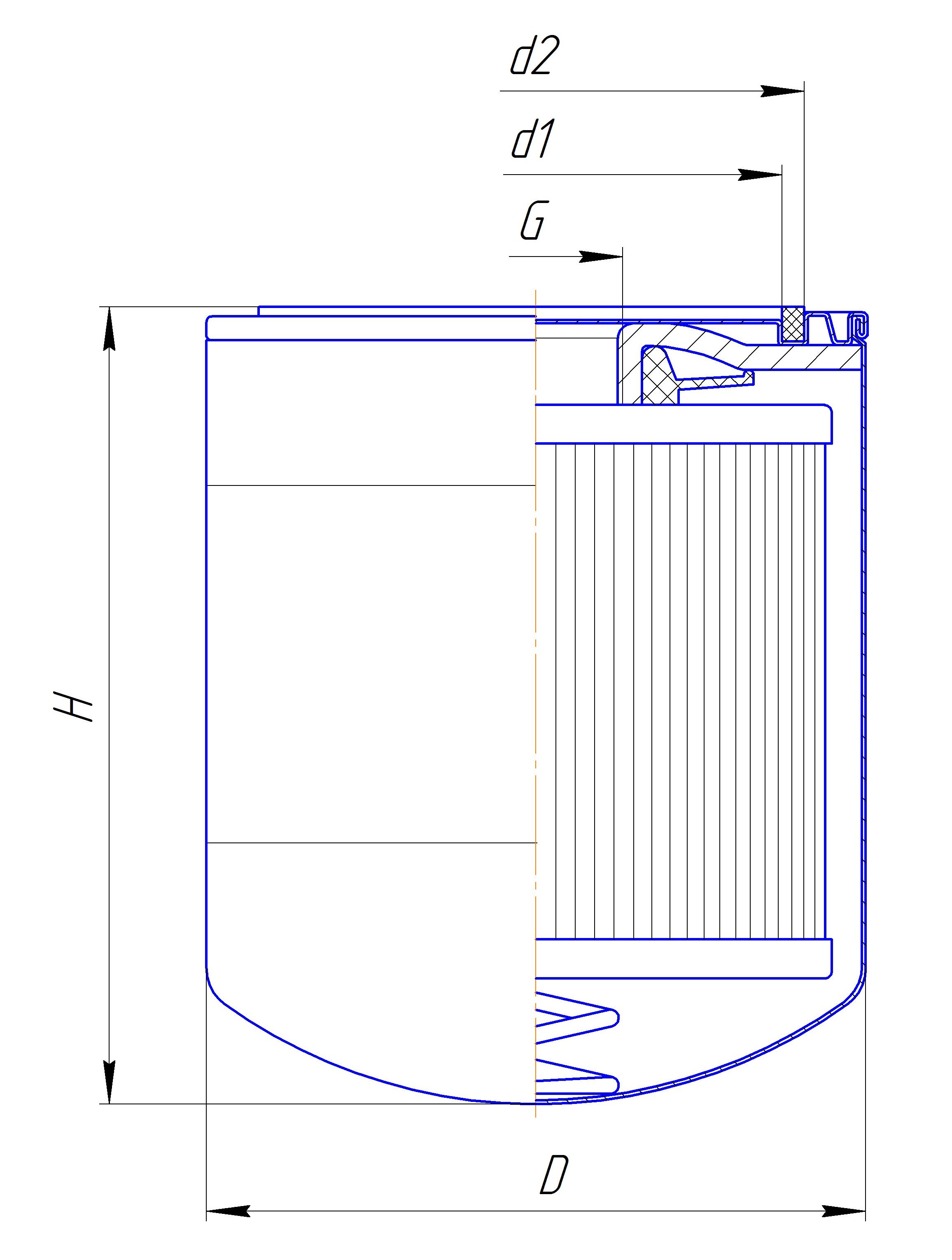 Фильтр сменный для масла DIFA 5146