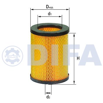 Сменный элемент воздухоочистителей для двигателей внутреннего сгорания DIFA 4244M