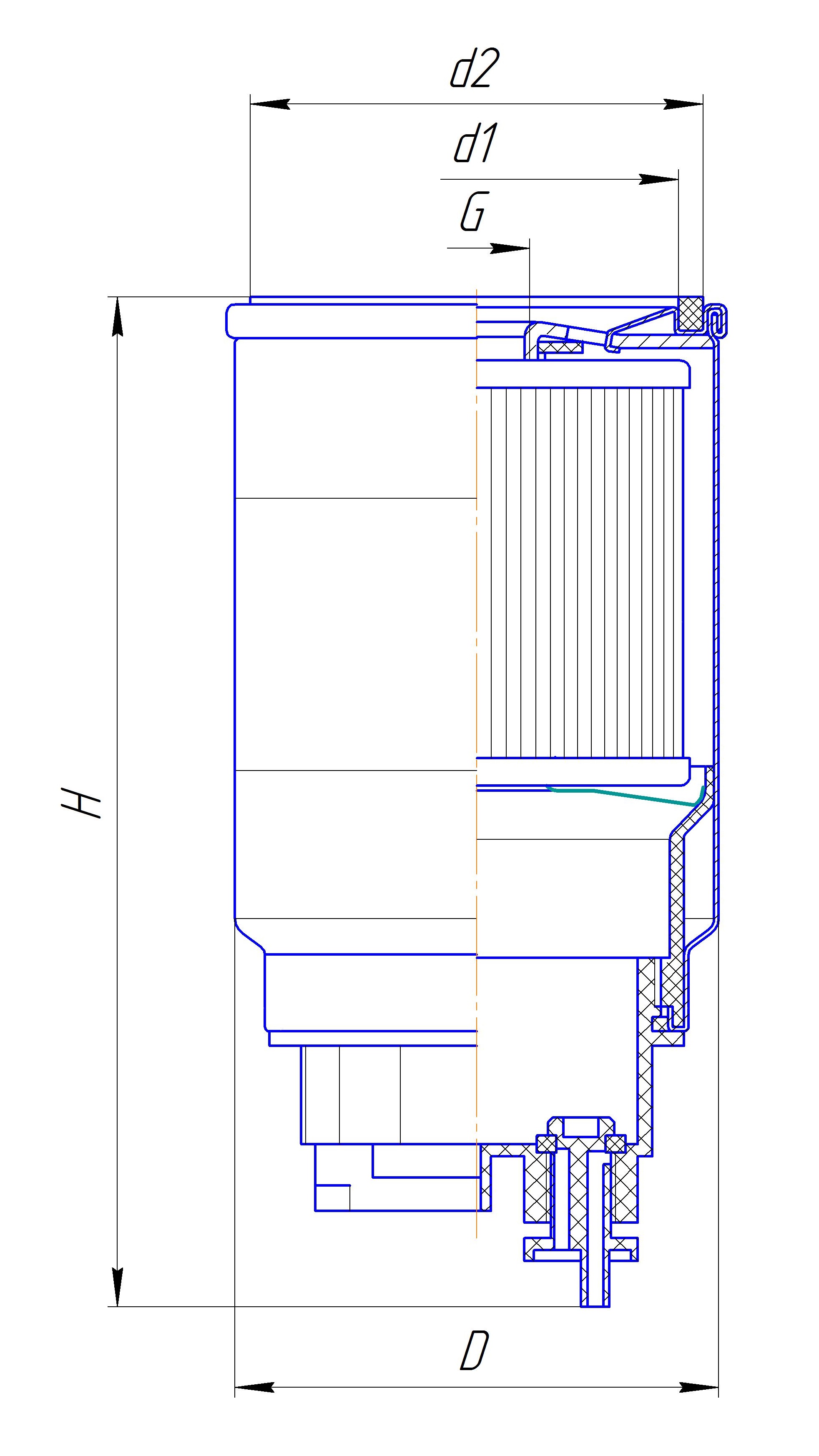 Фильтр грубой очистки топлива DIFA 6401/1 (аналог PL 270x)