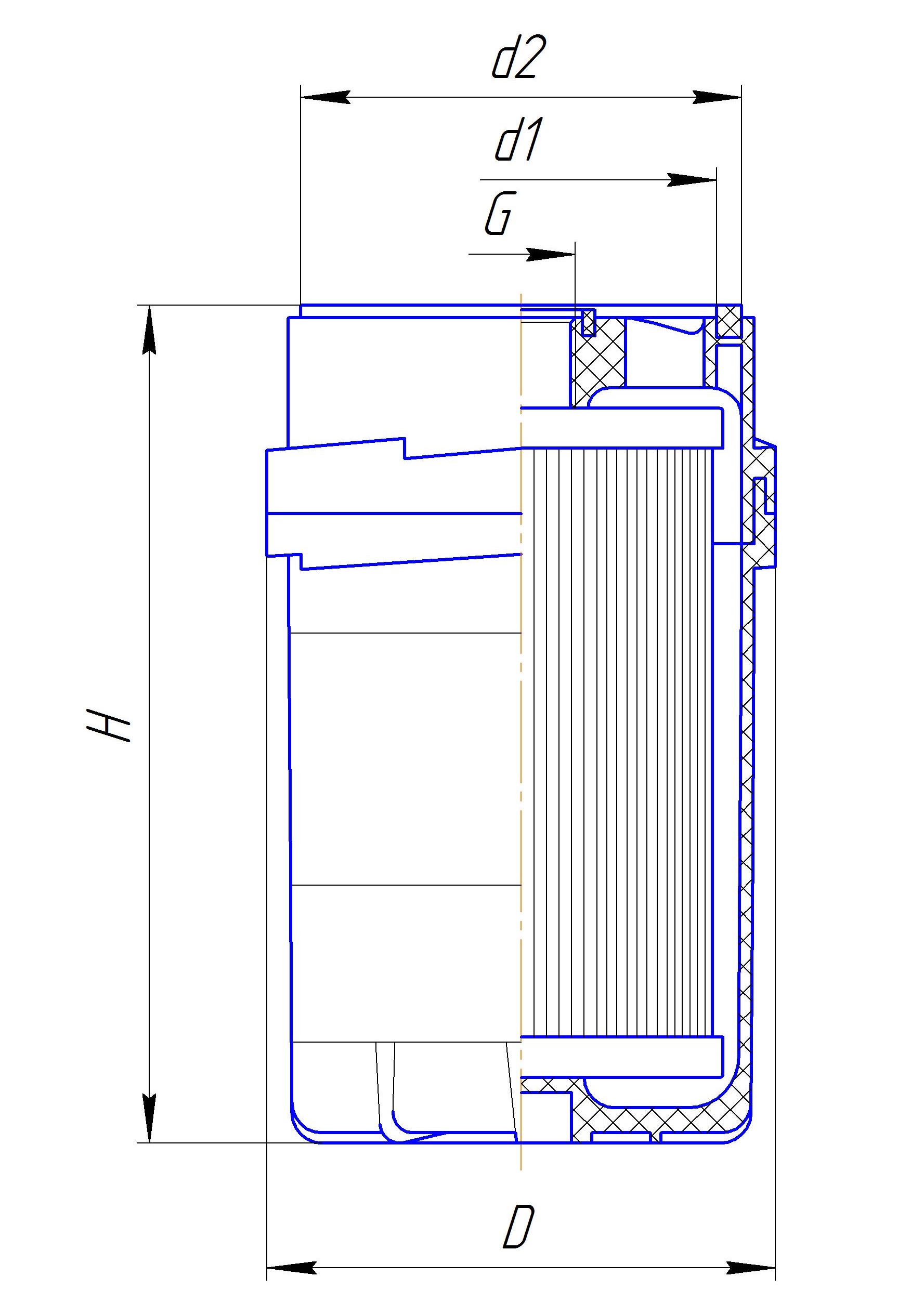 Фильтр сменный для топлива DIFA 6502
