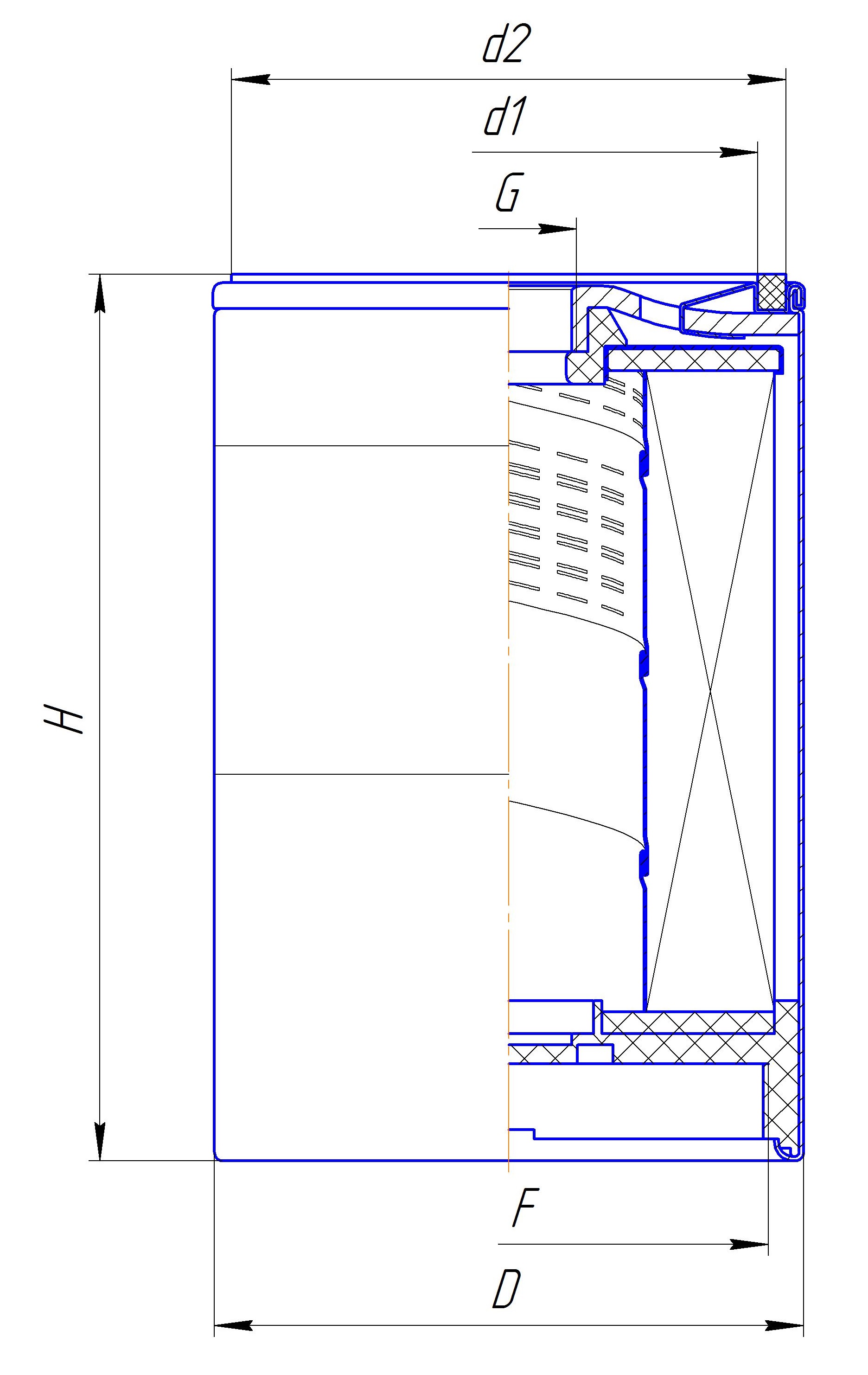 Фильтр сменный для топлива DIFA 6407
