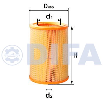Сменный элемент воздухоочистителей для двигателей внутреннего сгорания DIFA 4307