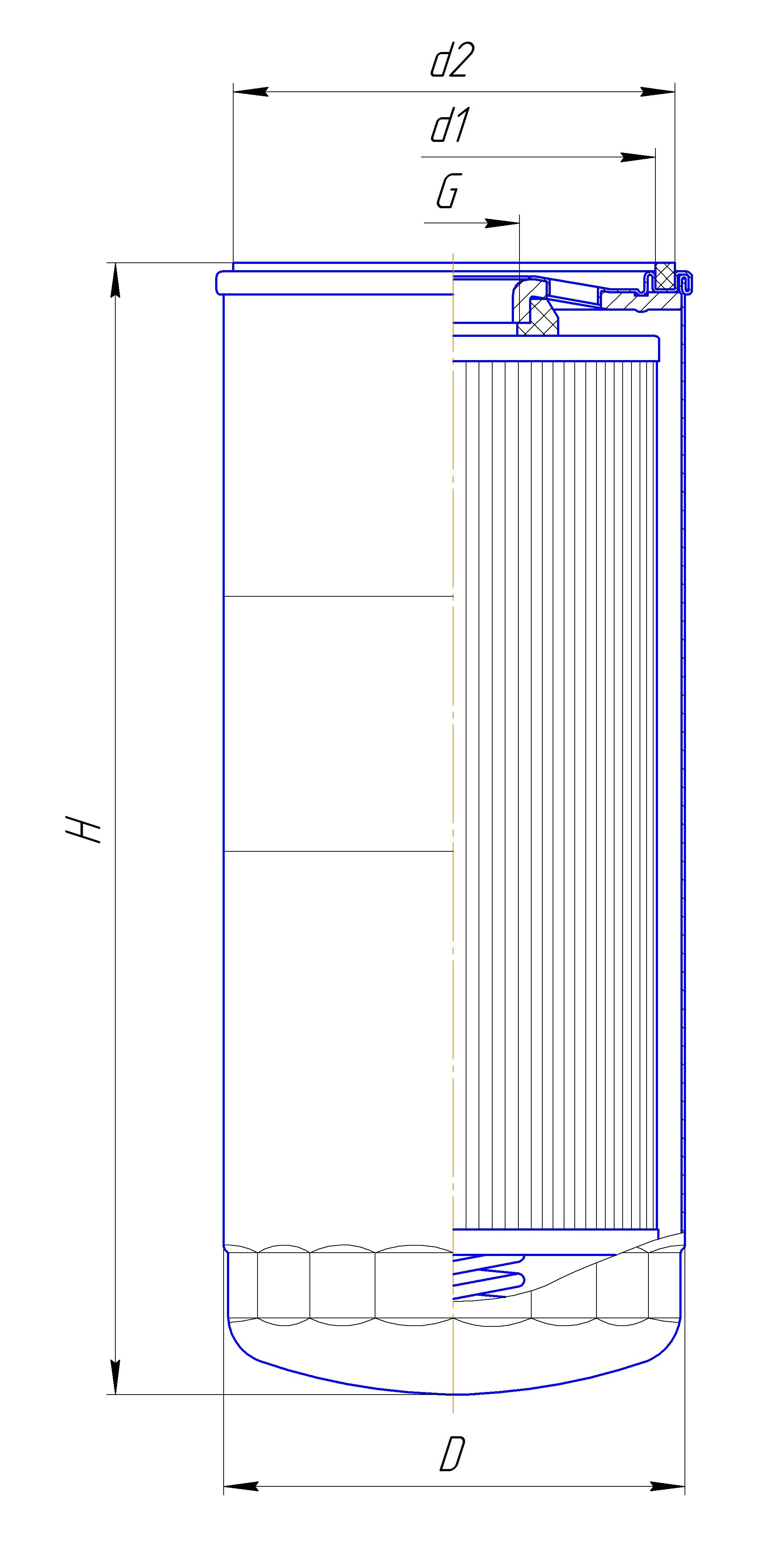 Фильтр сменный для масла DIFA 5109
