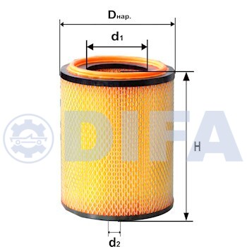 Сменный элемент воздухоочистителей для двигателей внутреннего сгорания DIFA 4356M