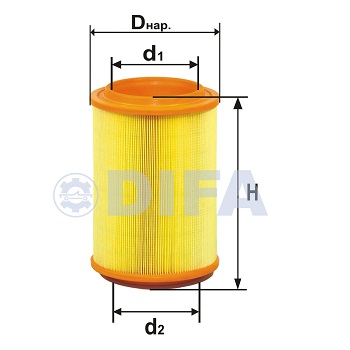 Сменный элемент воздухоочистителей для двигателей внутреннего сгорания DIFA 4352