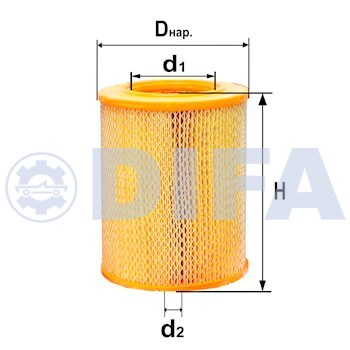 Сменный элемент воздухоочистителей для двигателей внутреннего сгорания DIFA 4308