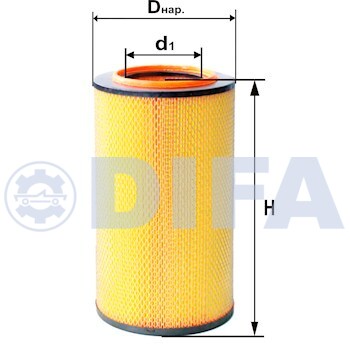 Сменный элемент воздухоочистителей для двигателей внутреннего сгорания DIFA 4336M