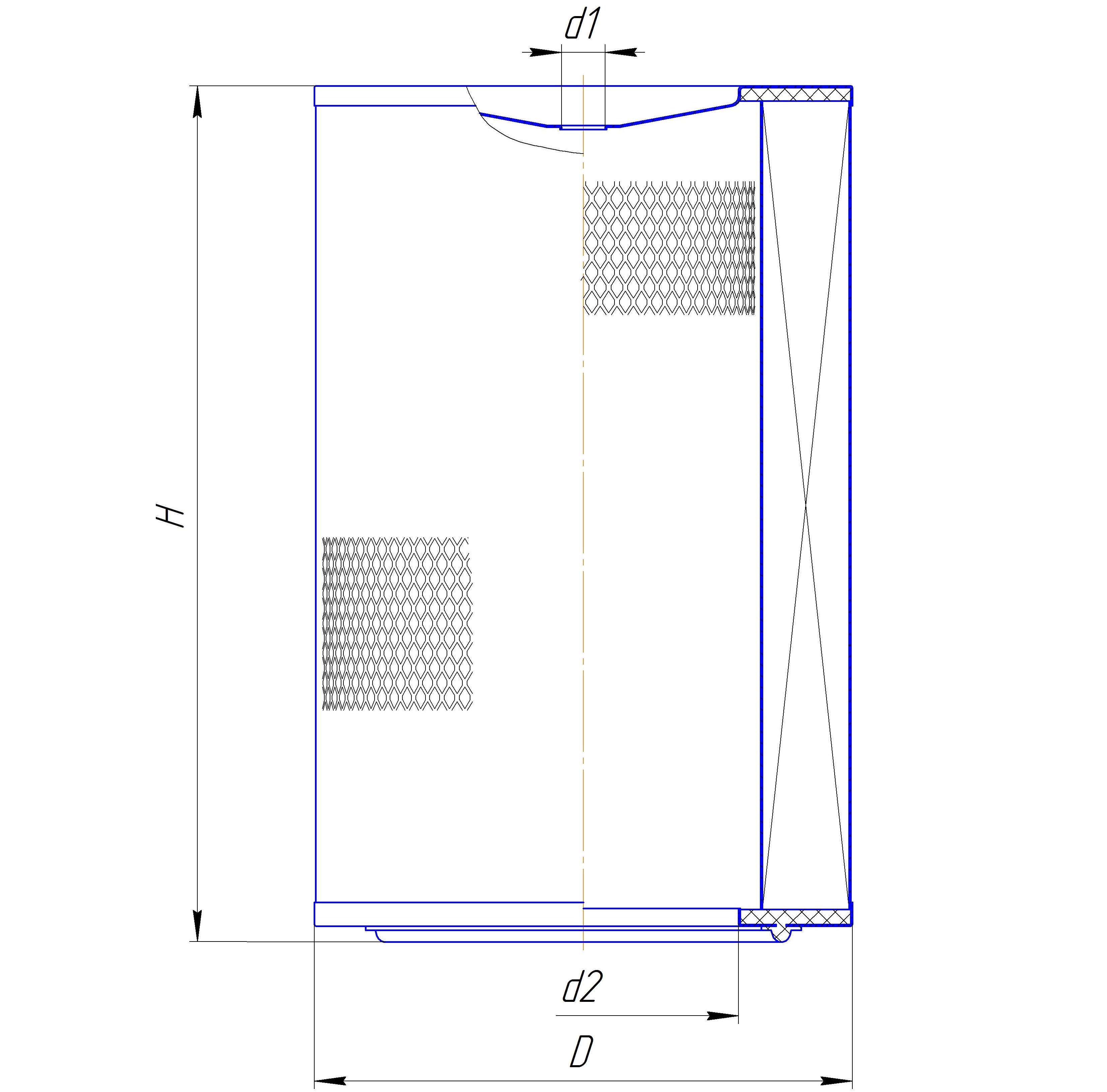 Сменный элемент воздухоочистителей для двигателей внутреннего сгорания DIFA 4358M
