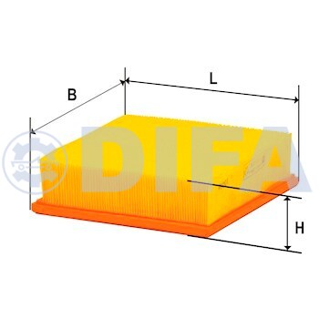 Сменный элемент воздухоочистителей для двигателей внутреннего сгорания DIFA 4401 (в пакет)