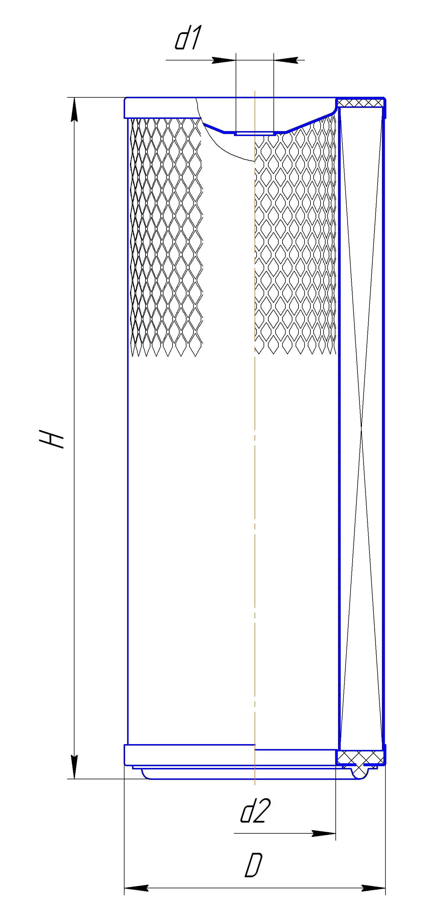Сменный элемент воздухоочистителей для двигателей внутреннего сгорания DIFA 43140M-01