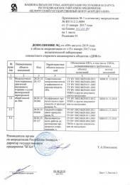 Приложение к аттестату аккредитации