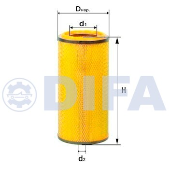 Сменный элемент воздухоочистителей для двигателей внутреннего сгорания DIFA 4360M