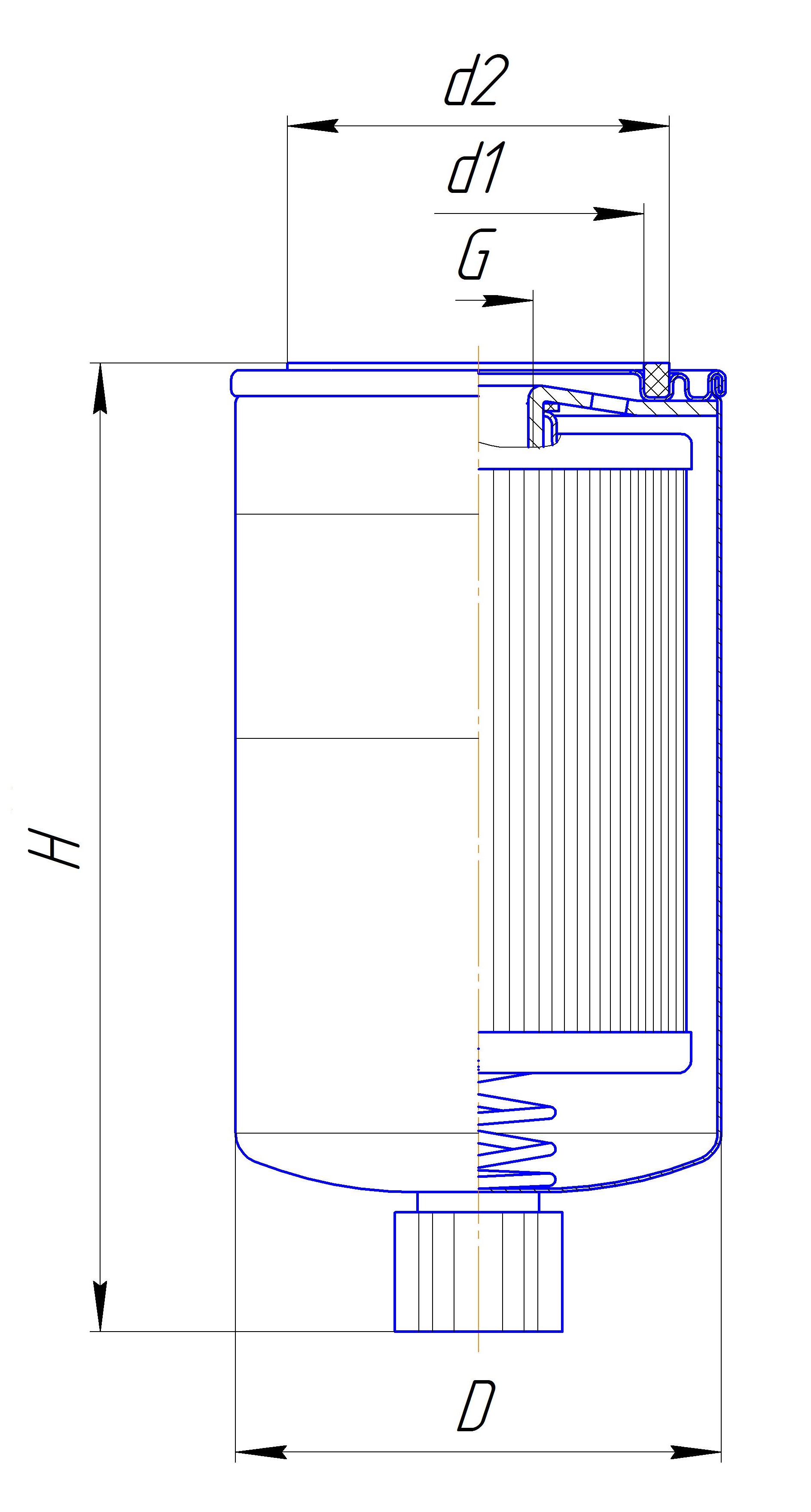Фильтр сменный для топлива DIFA 6108