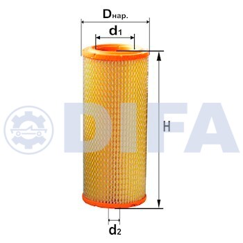 Сменный элемент воздухоочистителей для двигателей внутреннего сгорания DIFA 4318-01