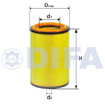Сменный элемент воздухоочистителей для двигателей внутреннего сгорания DIFA 4357M