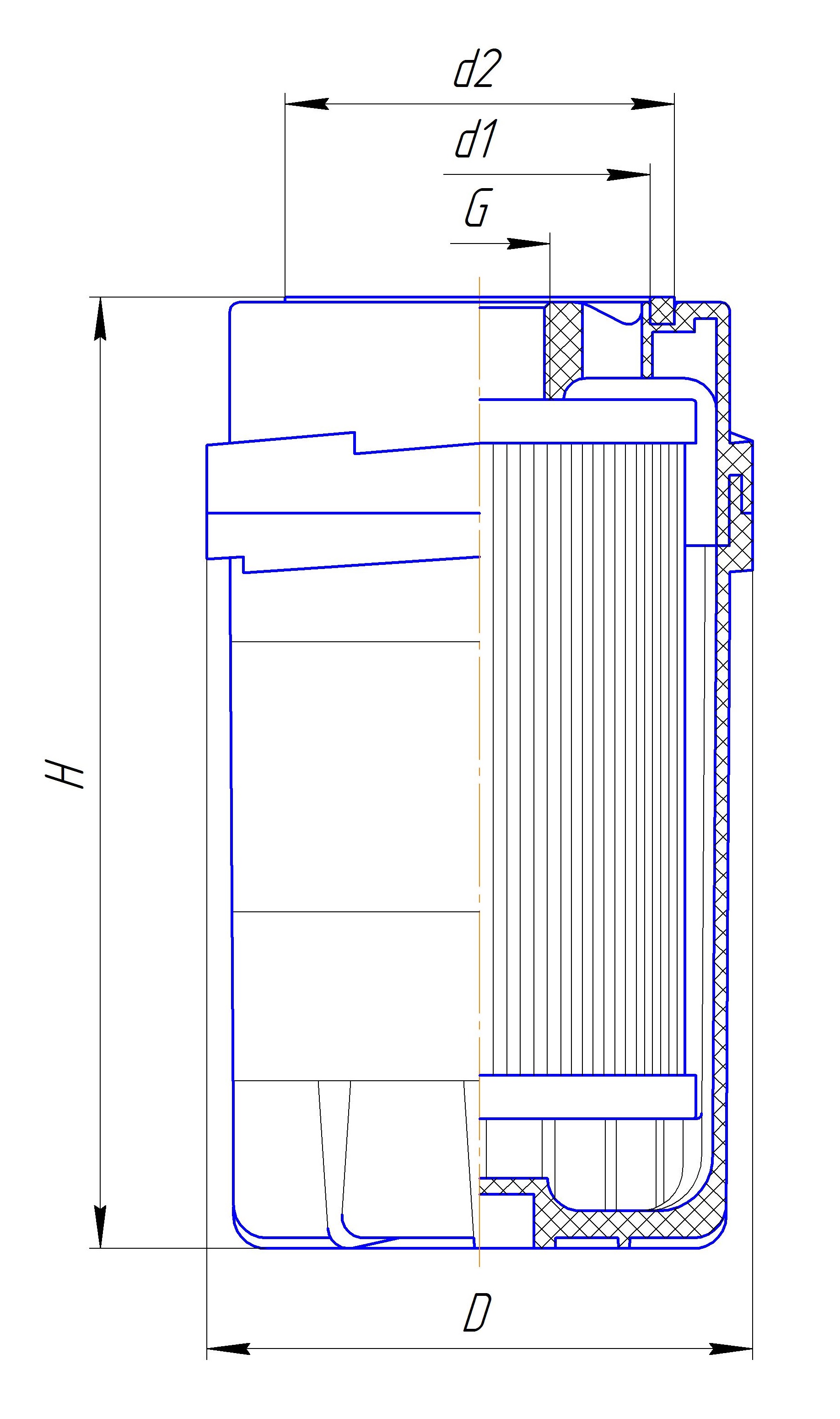 Фильтр сменный для масла DIFA 5501