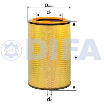 Сменный элемент воздухоочистителей для двигателей внутреннего сгорания DIFA 4313MK