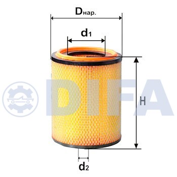 Сменный элемент воздухоочистителей для двигателей внутреннего сгорания DIFA 4350M
