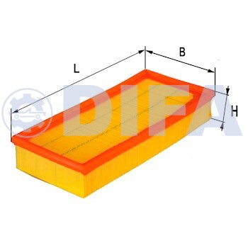 Сменный элемент воздухоочистителей для двигателей внутреннего сгорания DIFA 4416