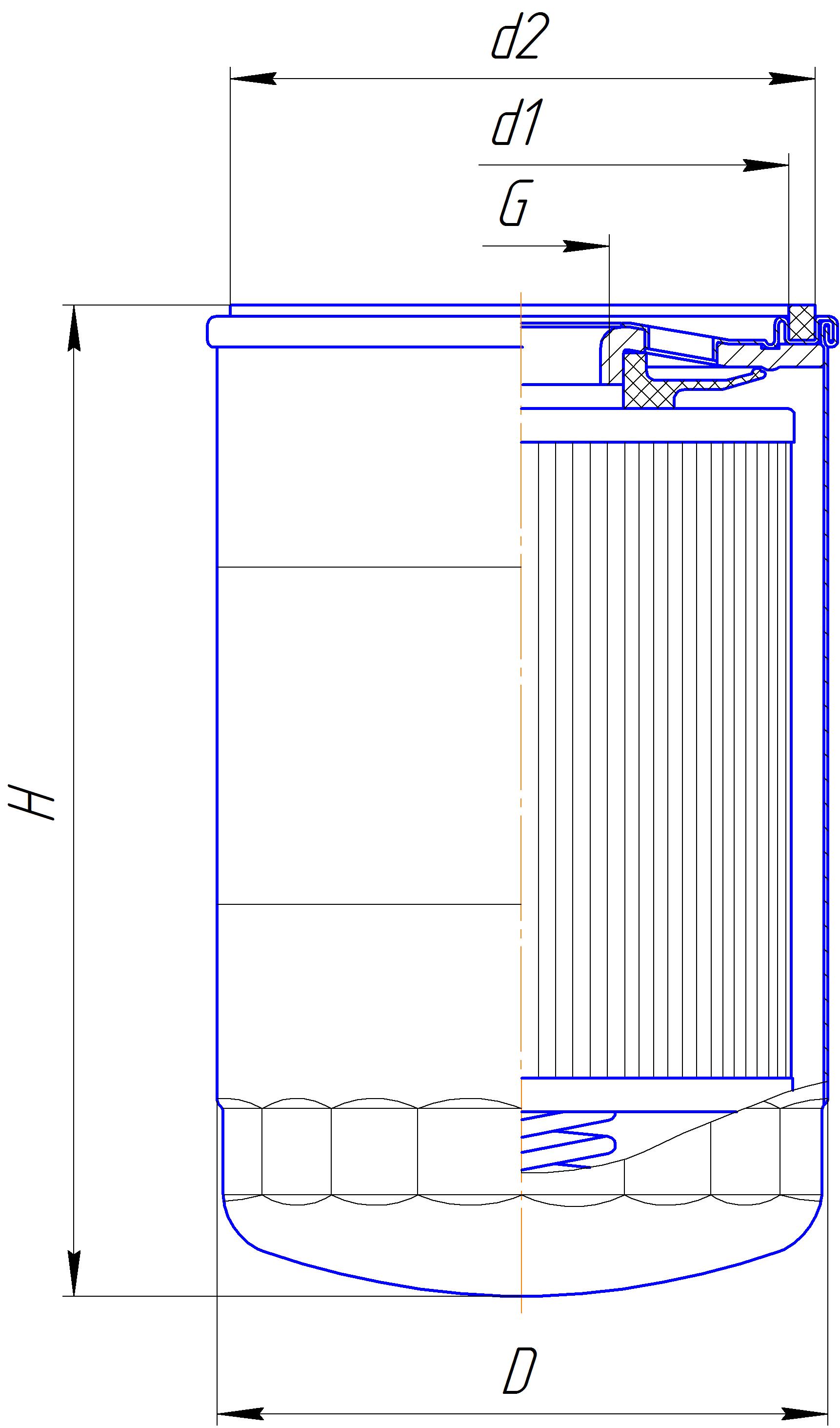 Фильтр сменный для масла DIFA 5111