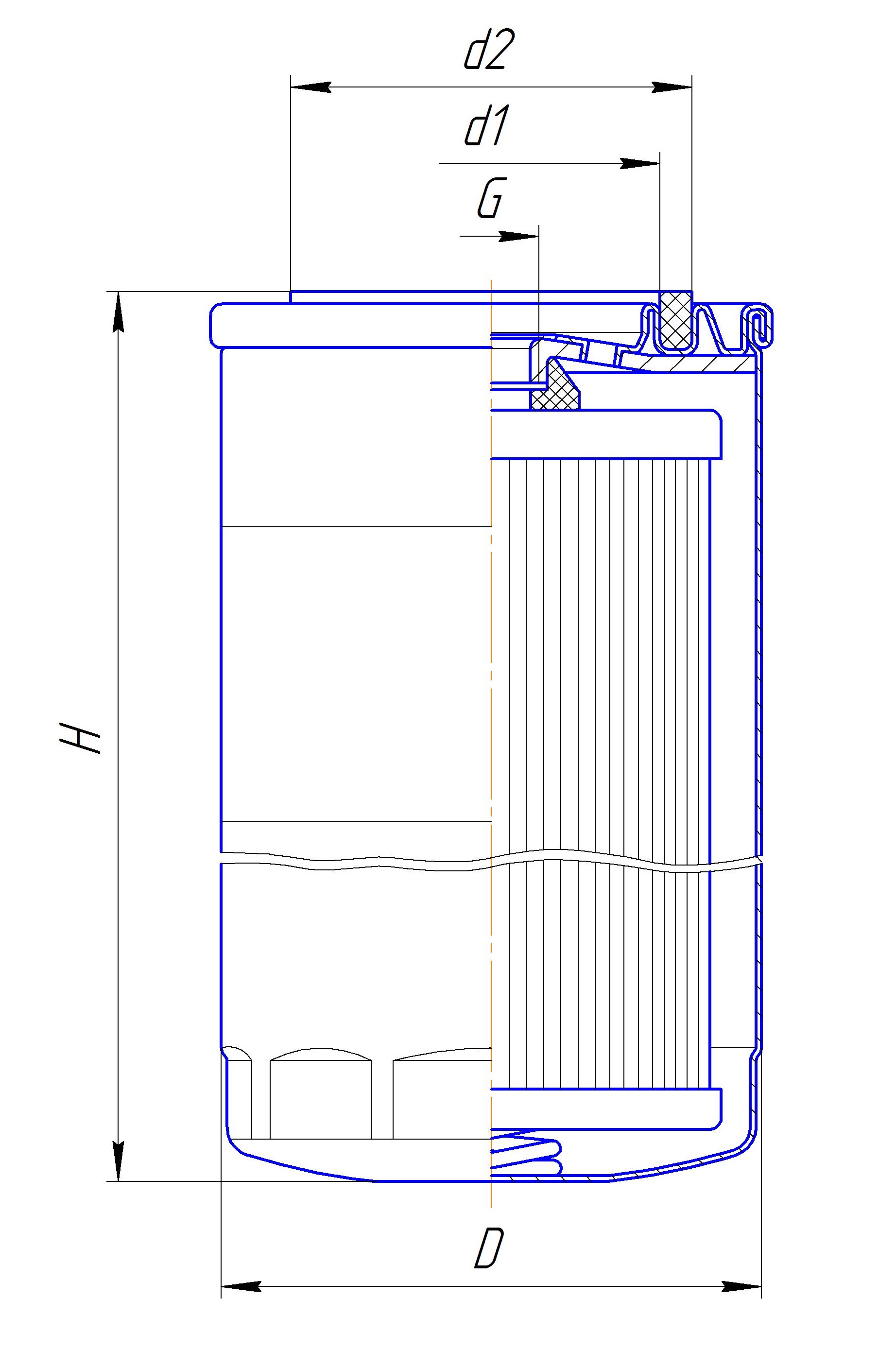 Фильтр сменный для топлива DIFA 6104/1