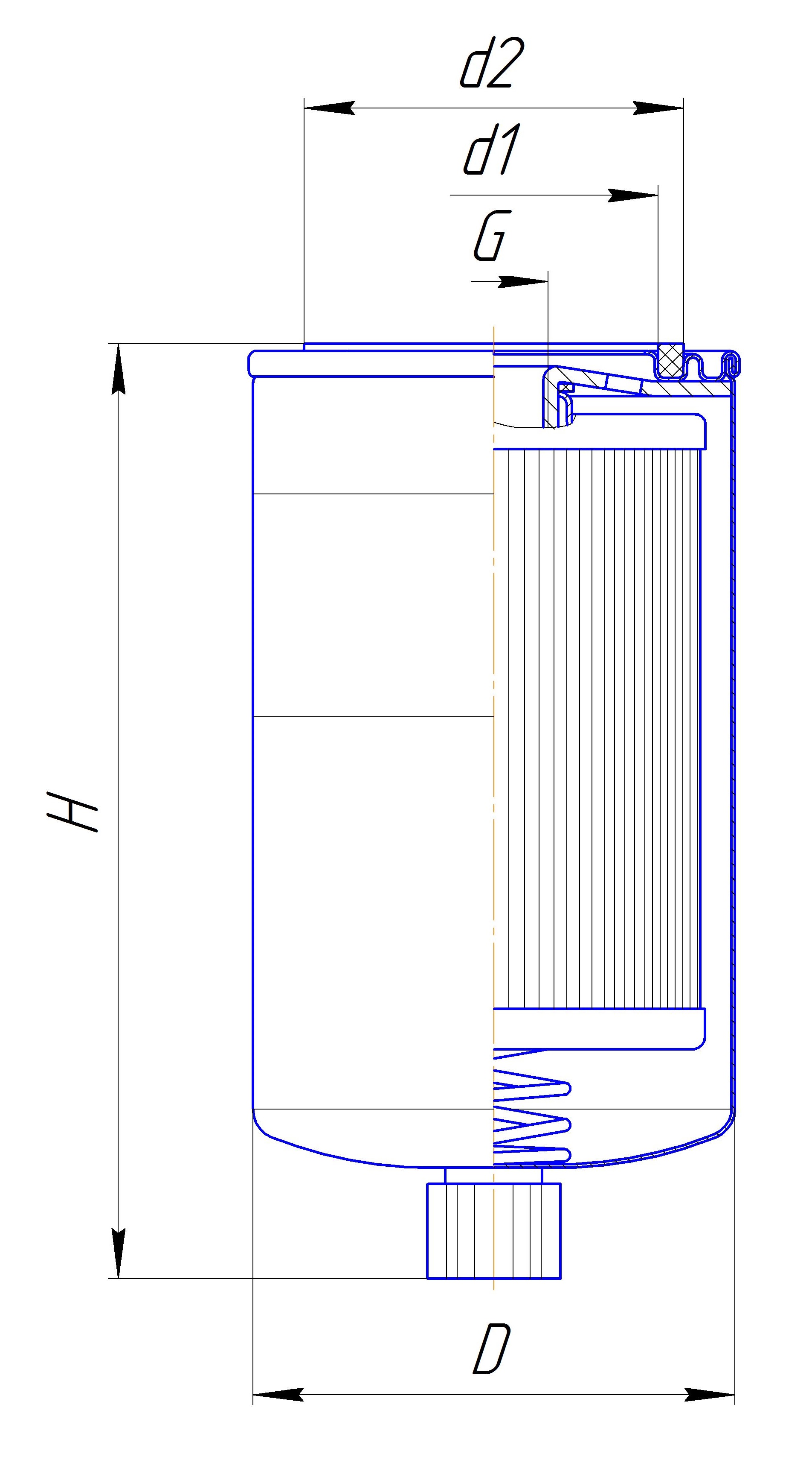 Фильтр сменный для топлива DIFA 6114