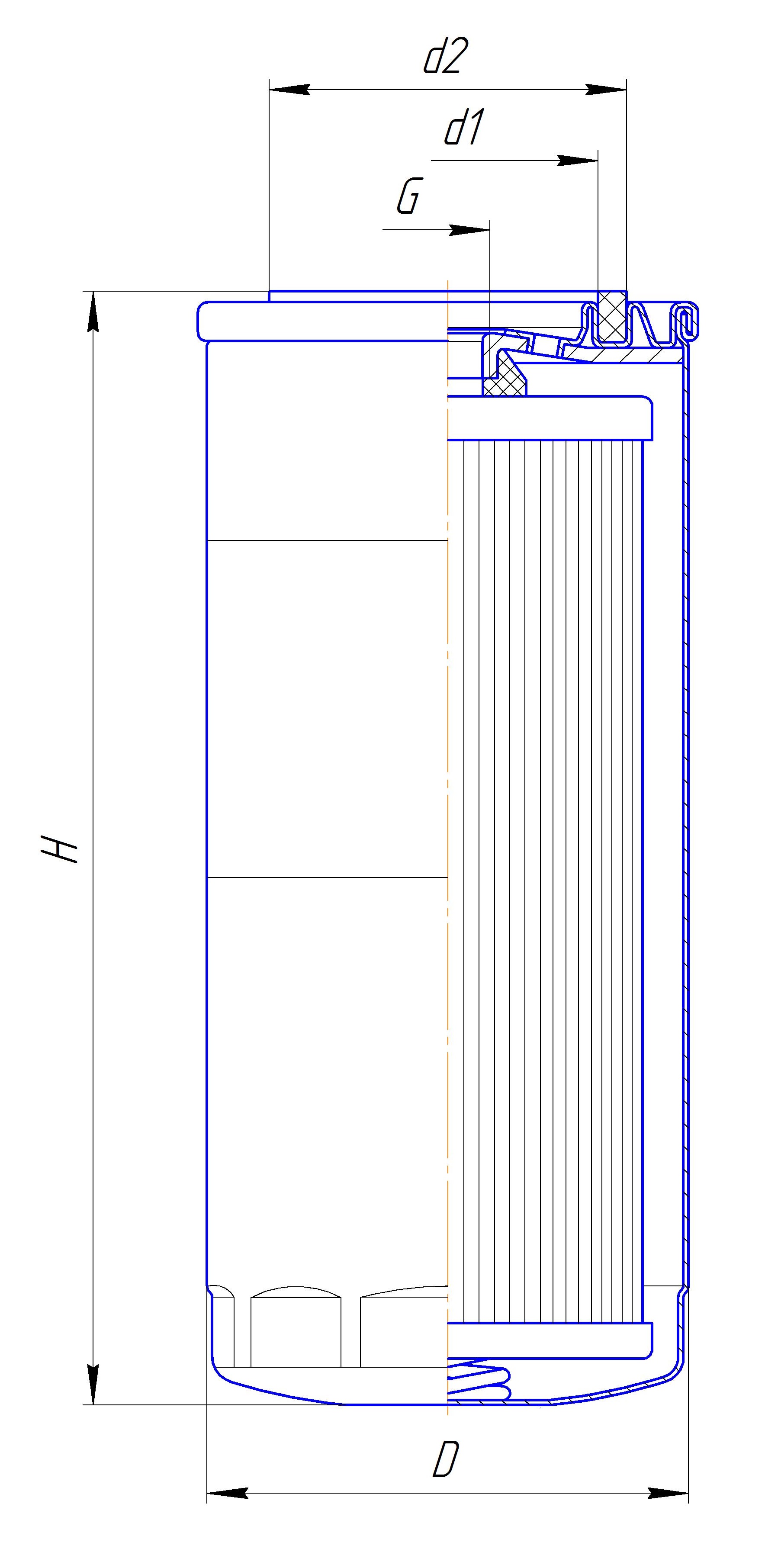 Фильтр сменный для топлива DIFA 6109