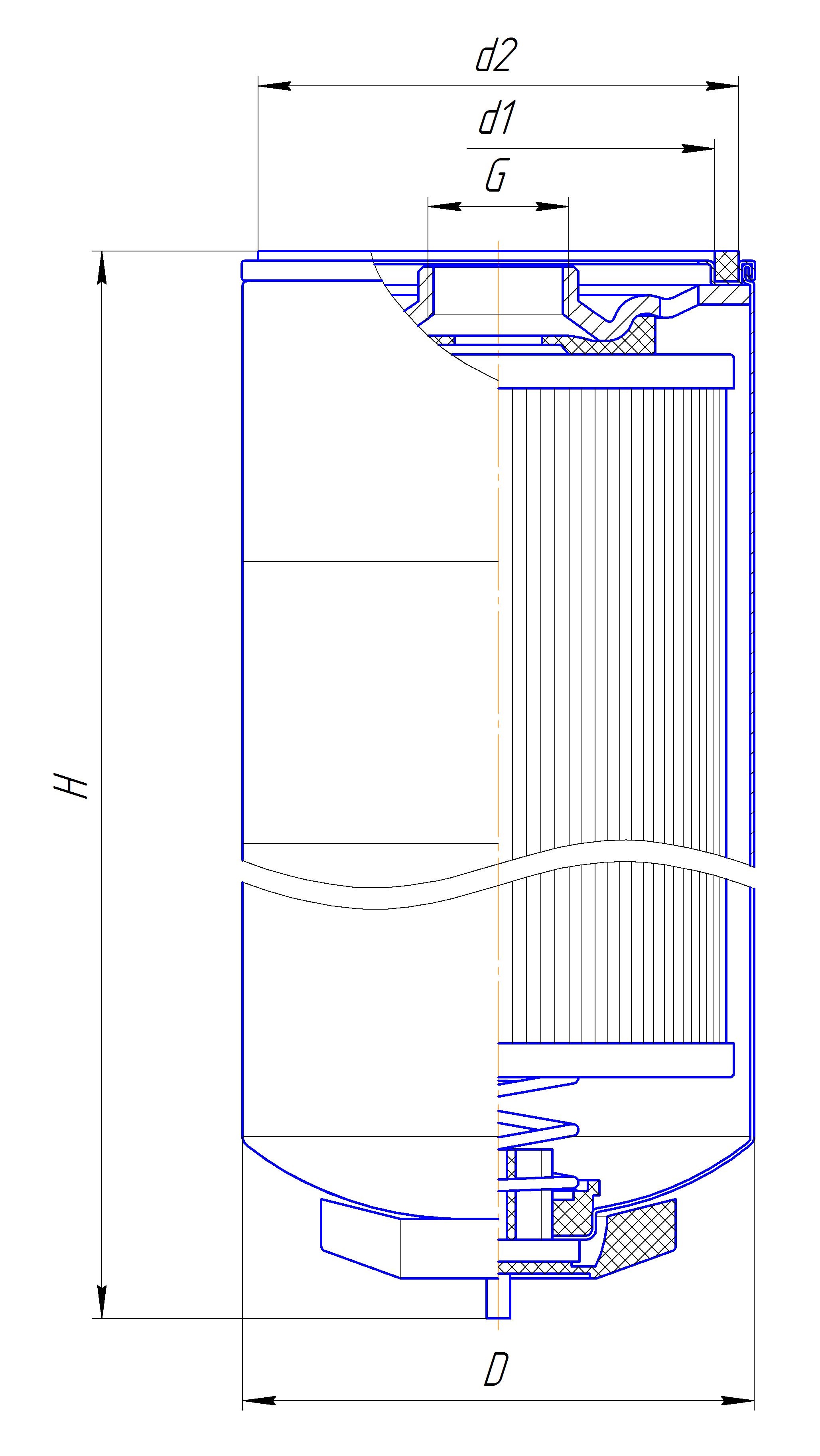 Фильтр сменный для топлива DIFA 6156