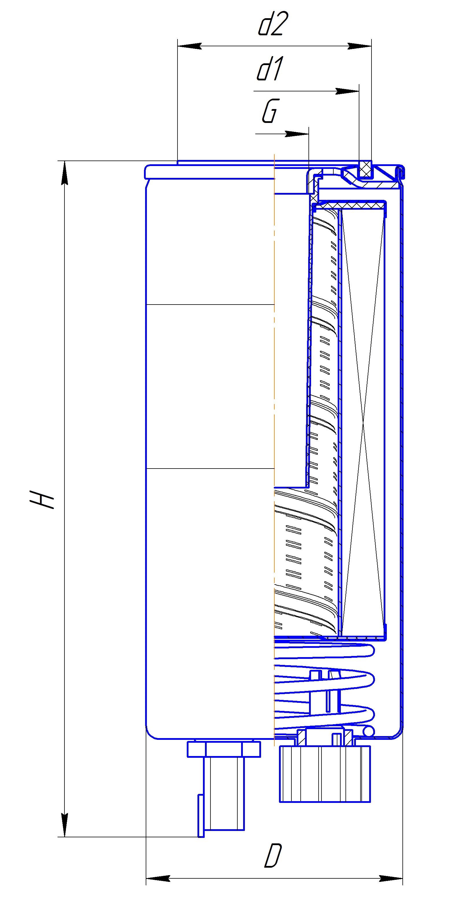 Фильтр сменный для топлива DIFA 6118