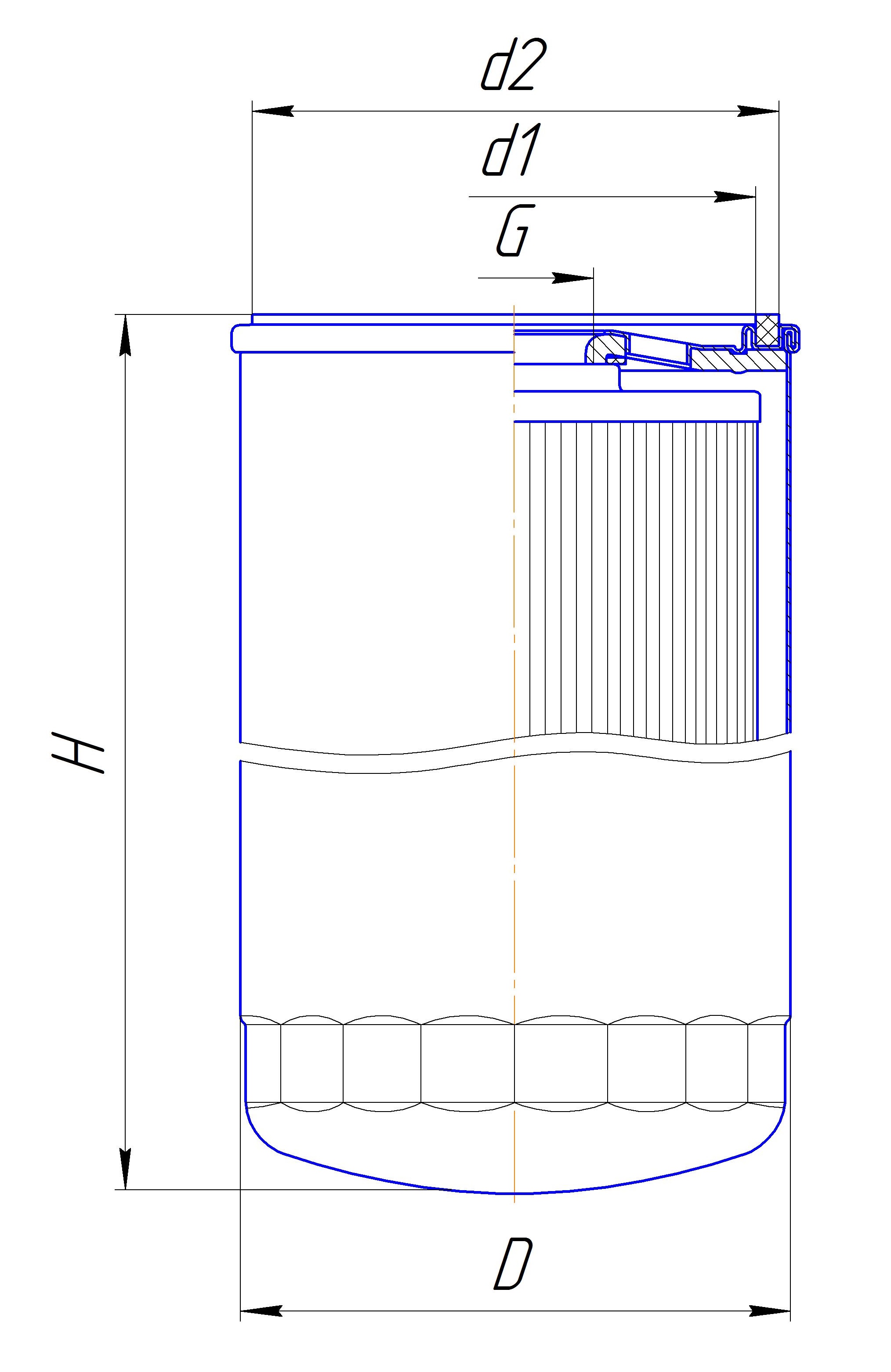 Фильтр сменный для масла DIFA 5132
