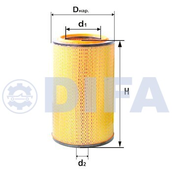 Сменный элемент воздухоочистителей для двигателей внутреннего сгорания DIFA 4354M