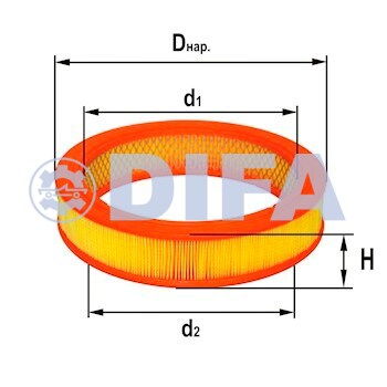 Сменный элемент воздухоочистителей для двигателей внутреннего сгорания DIFA 4201