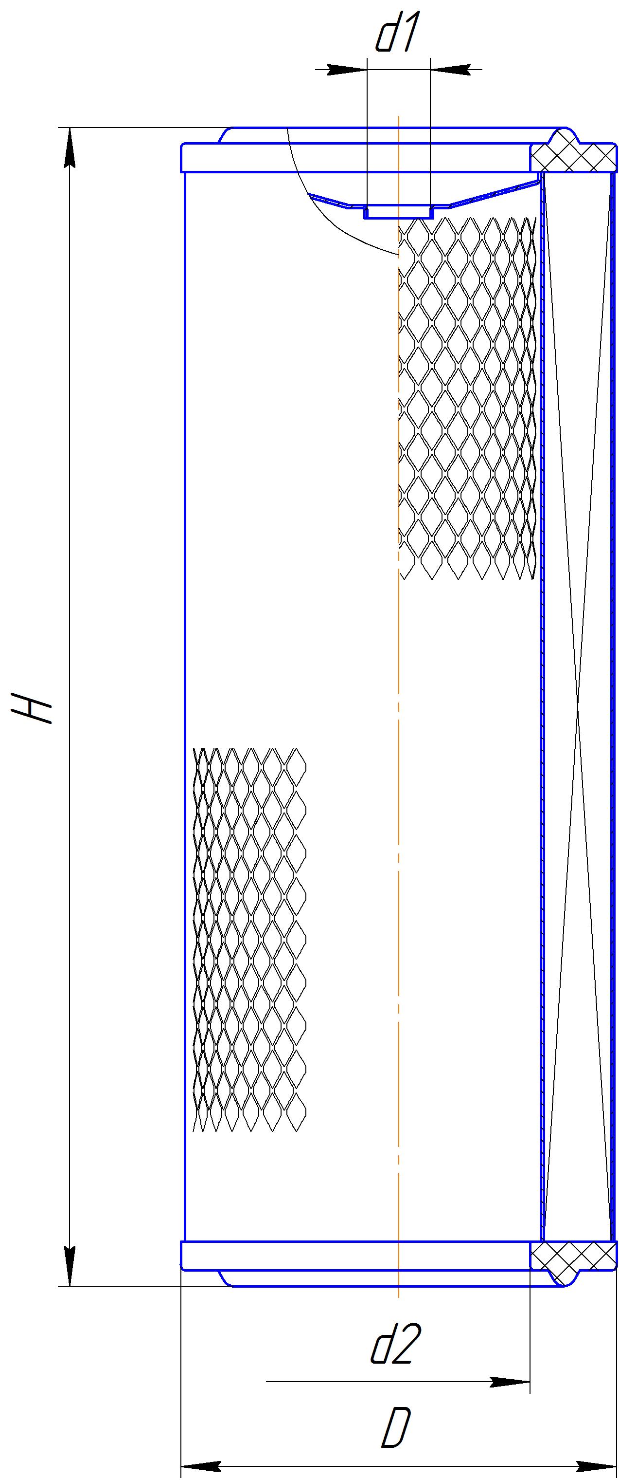 Сменный элемент воздухоочистителей для двигателей внутреннего сгорания DIFA 4308-01
