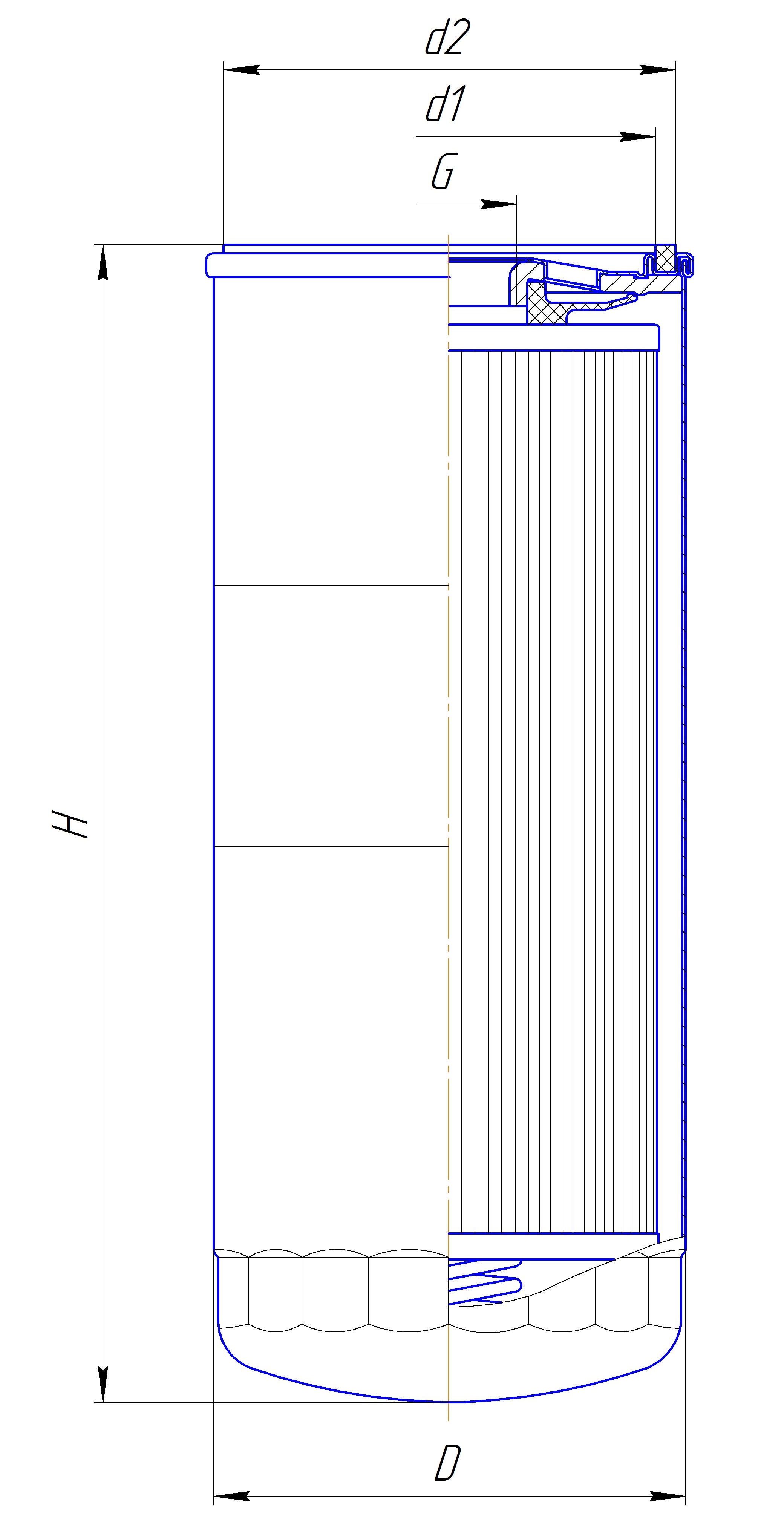 Фильтр сменный для масла DIFA 5114